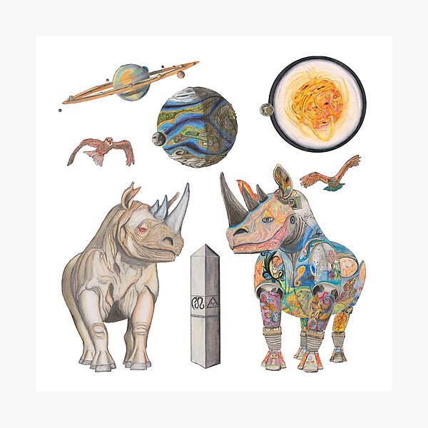 Item preview, A Rhinos and Mechanical Rhino designed and sold by AJLeibengeist.