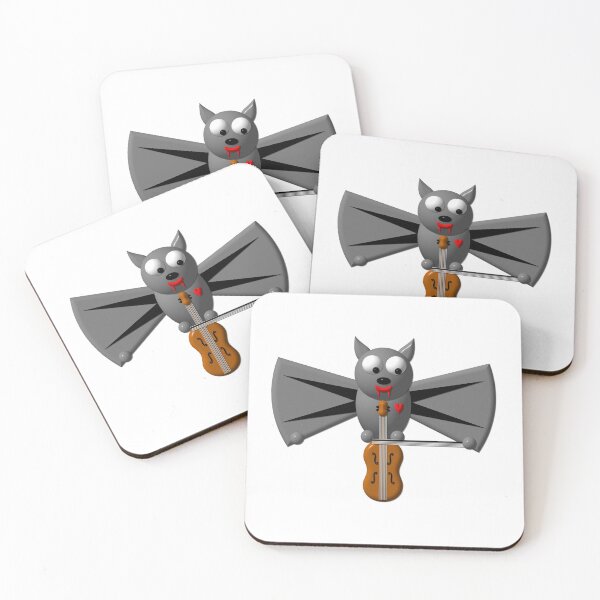 Item preview, Cute vampire bat playing the violin designed and sold by Artist4God.