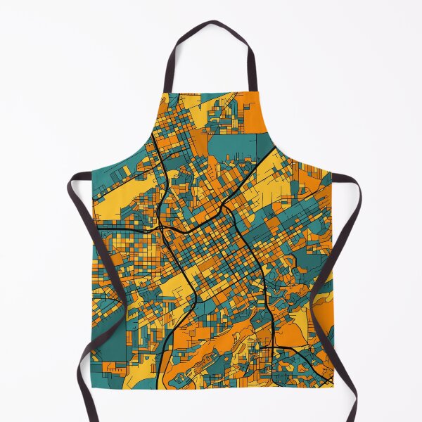 Item preview, Birmingham Map Pattern in Orange & Teal designed and sold by PatternMaps.