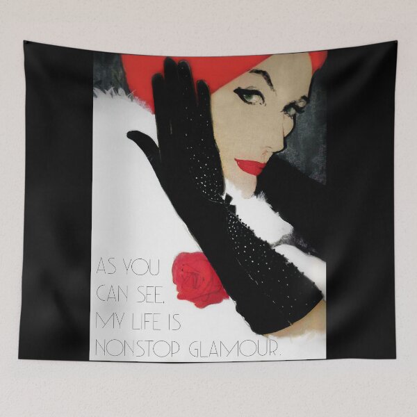 Item preview, Humourous vingage fashion illustration, glamourous woman designed and sold by Glimmersmith.