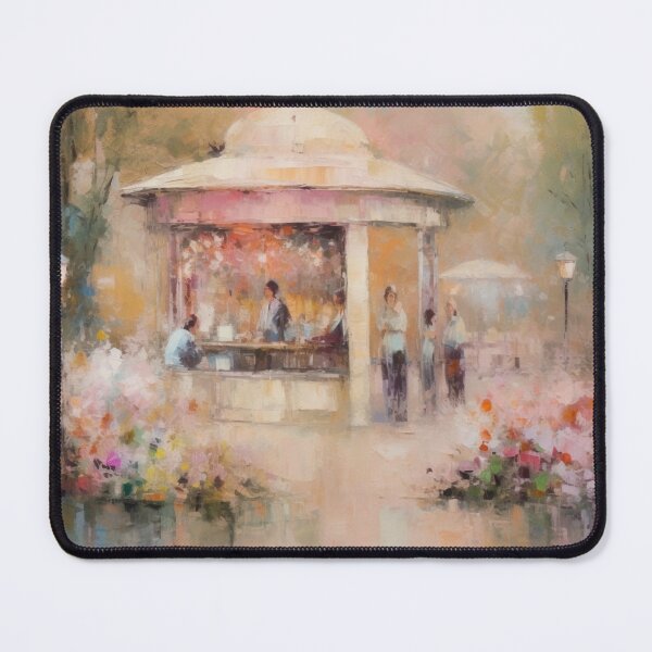 Item preview, Coquette aesthetic vintage painting of a Parisian park designed and sold by Coquette Art.