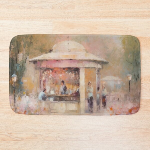 Item preview, Coquette aesthetic vintage painting of a Parisian park designed and sold by Coquette Art.