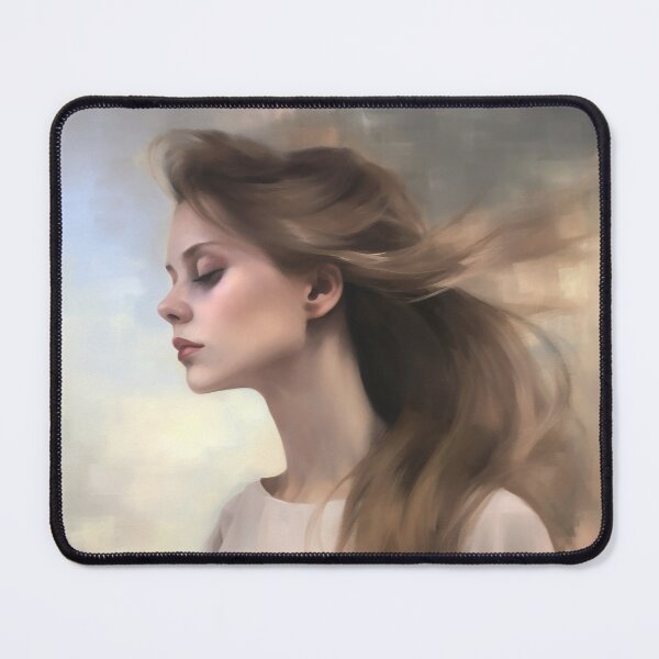 Item preview, Coquette aesthetic vintage painting of a sad woman designed and sold by Coquette Art.