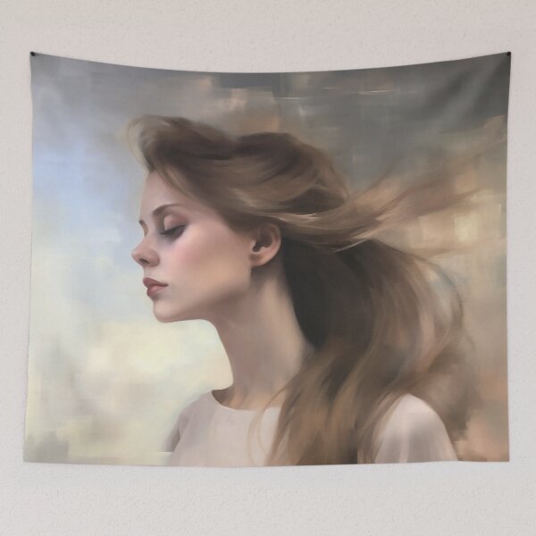 Item preview, Coqueta pintura vintage estética de una mujer triste. designed and sold by Coquette Art.