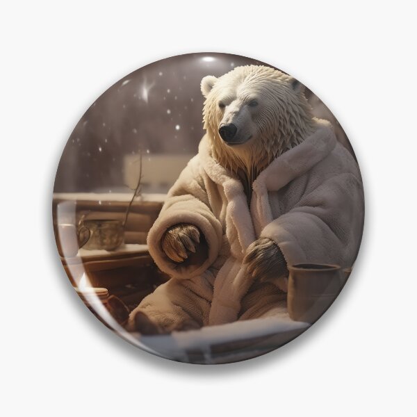 Item preview, polar bear in sauna designed and sold by EdicionesJML.
