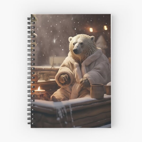 Item preview, polar bear in sauna designed and sold by EdicionesJML.