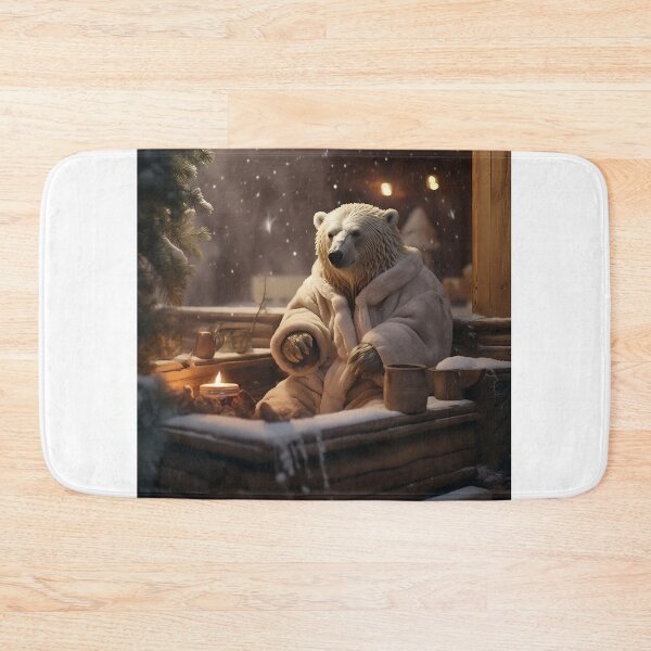 Item preview, polar bear in sauna designed and sold by EdicionesJML.
