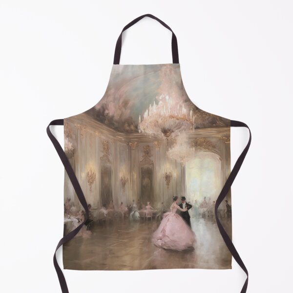 Item preview, Coquette aesthetic vintage painting of an old pink ballroom designed and sold by Coquette Art.