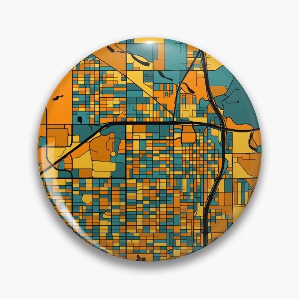 Artikelvorschau, Lubbock-Kartenmuster in Orange und Blaugrün entworfen und verkauft von PatternMaps.