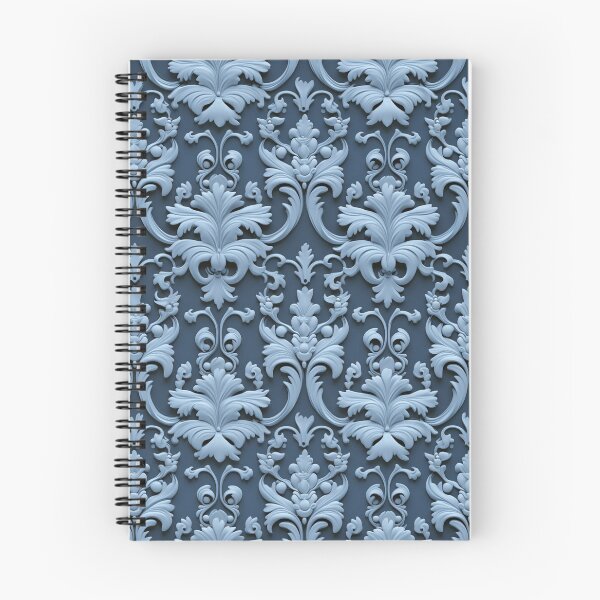 Item preview, 3D Blue Damask Pattern Vintage Wallpaper Design designed and sold by SmallDesignBarn.