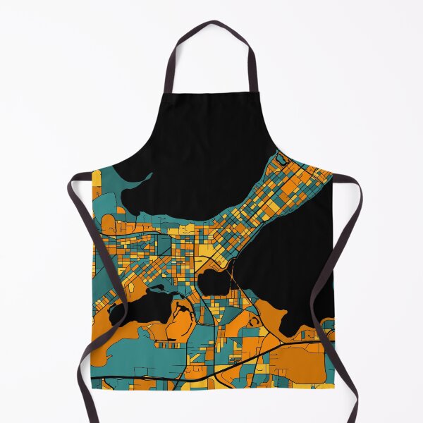 Item preview, Madison Map Pattern in Orange & Teal designed and sold by PatternMaps.