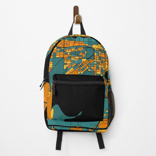 Item preview, Madison Map Pattern in Orange & Teal designed and sold by PatternMaps.