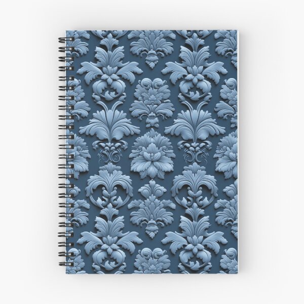 Item preview, 3D Blue Damask Pattern Vintage Wallpaper Design designed and sold by SmallDesignBarn.