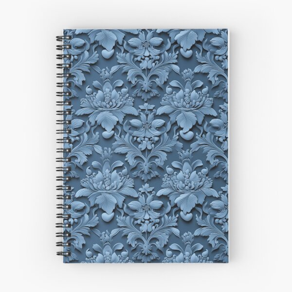 Item preview, 3D Blue Damask Pattern Vintage Wallpaper Design designed and sold by SmallDesignBarn.