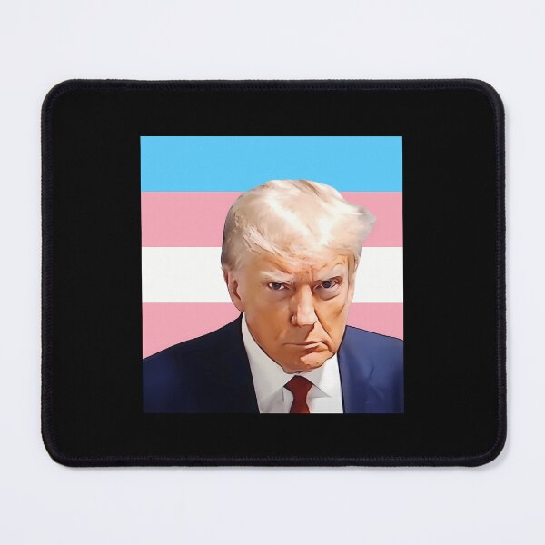 Item preview, DONALD TRUMP TRANS PRIDE FLAG MUGSHOT designed and sold by AshtonYorkClos.