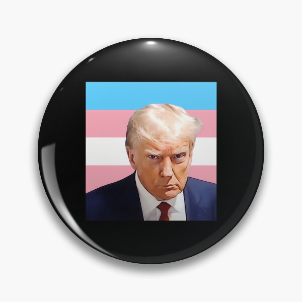 Item preview, DONALD TRUMP TRANS PRIDE FLAG MUGSHOT designed and sold by AshtonYorkClos.