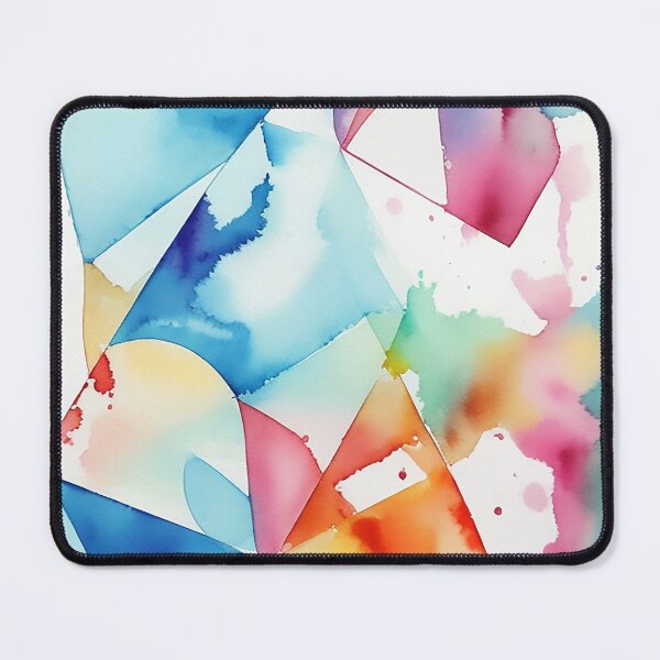 Aperçu de l'œuvre Creating Abstract Watercolor Art: Blending Fluidity and Geometric Precision with Masking Tape créée et vendue par CharmingChic.