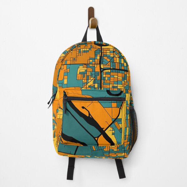 Item preview, Montgomery Map Pattern in Orange & Teal designed and sold by PatternMaps.