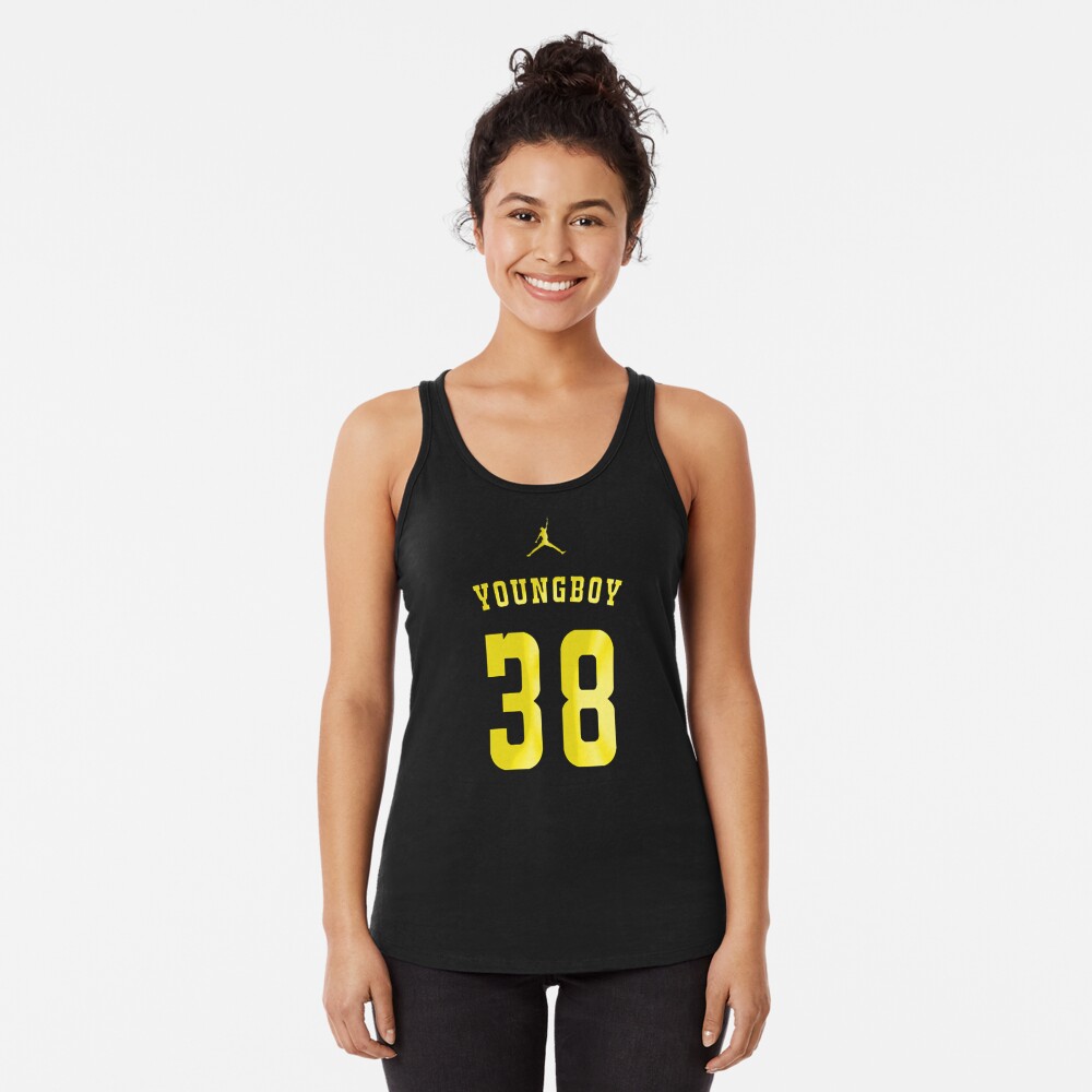 Nba Youngboy 38 Jersey Women Racerback Tank Tops