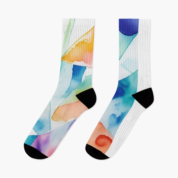 Item preview, Creating Abstract Watercolor Art: Blending Fluidity and Geometric Precision with Masking Tape designed and sold by CharmingChic.