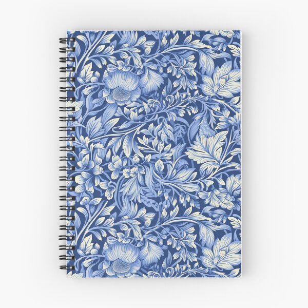 Item preview, Modern Blue 3D Floral Leaves Wallpaper Design designed and sold by SmallDesignBarn.