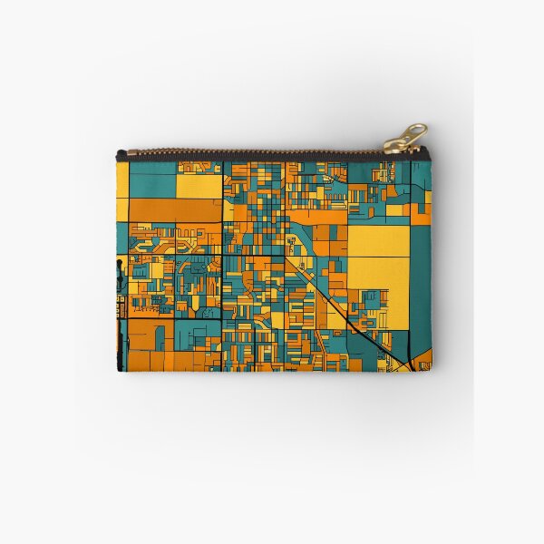 Item preview, Oxnard Map Pattern in Orange & Teal designed and sold by PatternMaps.