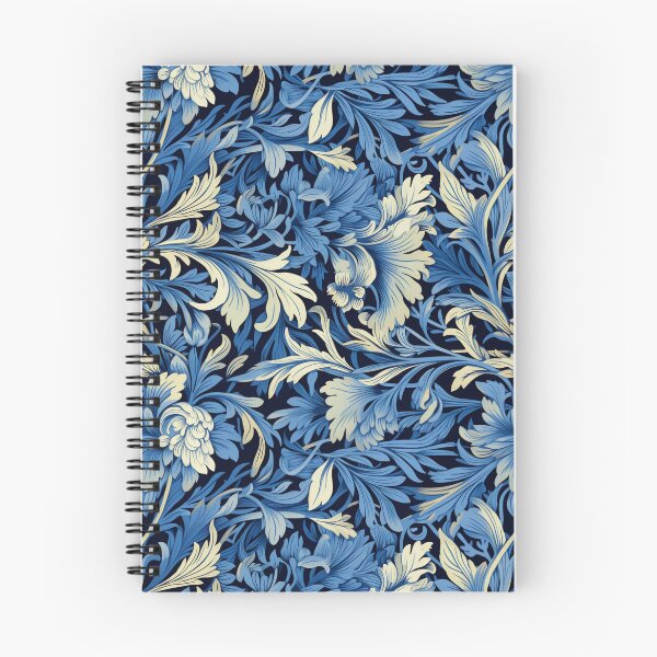 Item preview, Modern Blue 3D Floral Leaves Wallpaper Design designed and sold by SmallDesignBarn.