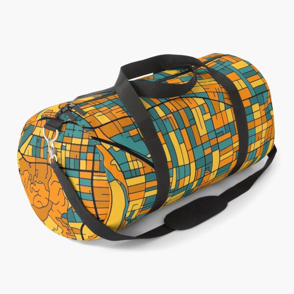 Item preview, Pasadena Map Pattern in Orange & Teal designed and sold by PatternMaps.