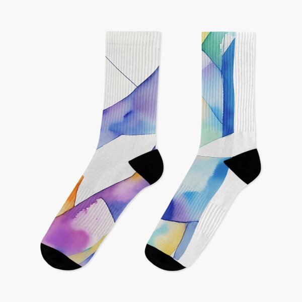 Artikelvorschau, Mastering Abstract Watercolor Art: Fusion of Fluidity and Geometric Precision with Masking Tape entworfen und verkauft von CharmingChic.
