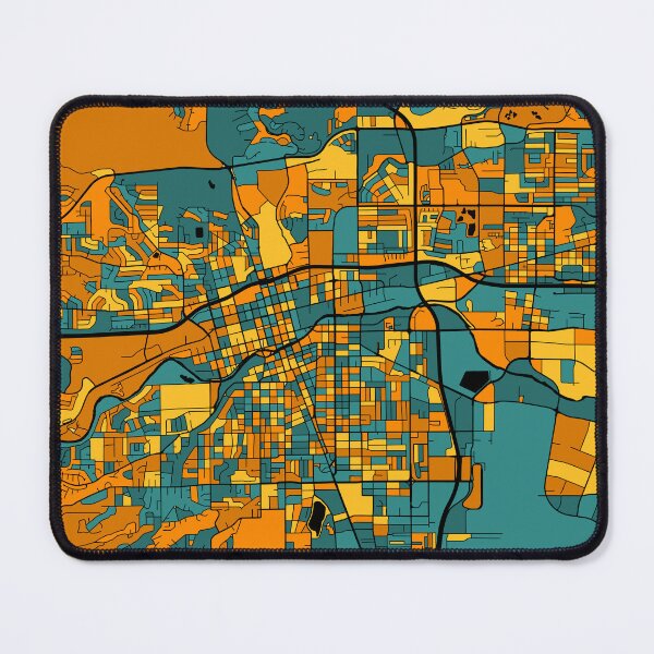 Item preview, Reno Map Pattern in Orange & Teal designed and sold by PatternMaps.