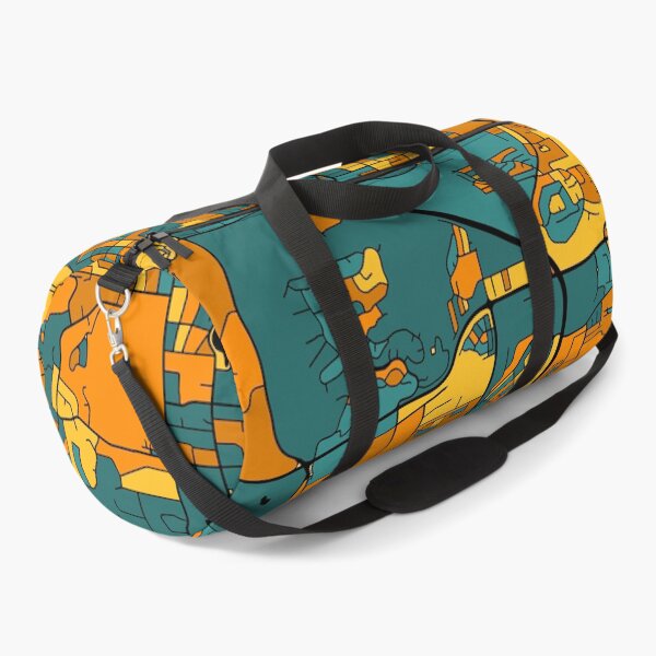 Item preview, Reno Map Pattern in Orange & Teal designed and sold by PatternMaps.