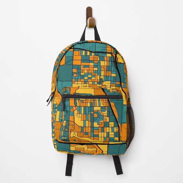 Item preview, Salt Lake City Map Pattern in Orange & Teal designed and sold by PatternMaps.
