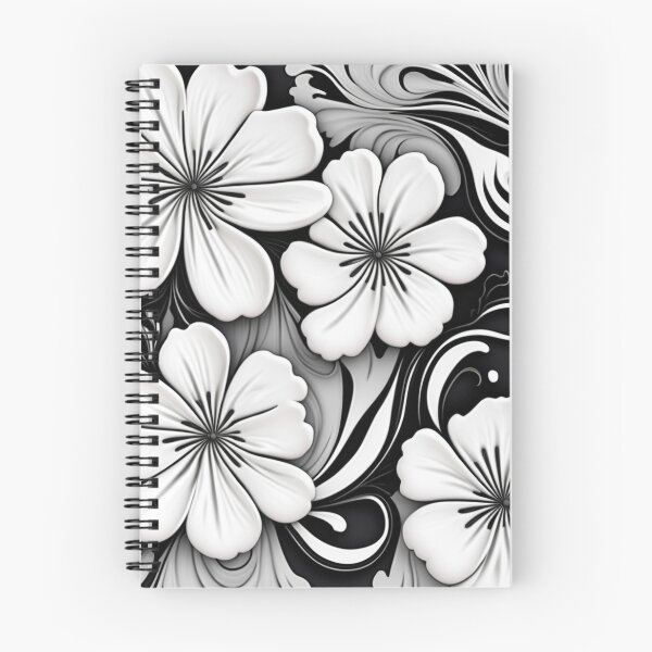 Item preview, Black and White Floral Marble Design designed and sold by BirdsnStuff.