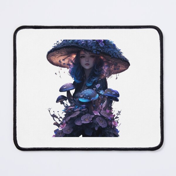 Item preview, A cute fantasy girl having an umbrella of mushroom. designed and sold by Vegasstickers.