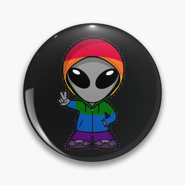 Artikelvorschau, Graue Space Alien LGBTQIA+ Pride Farben entworfen und verkauft von SpaceAlienTees.