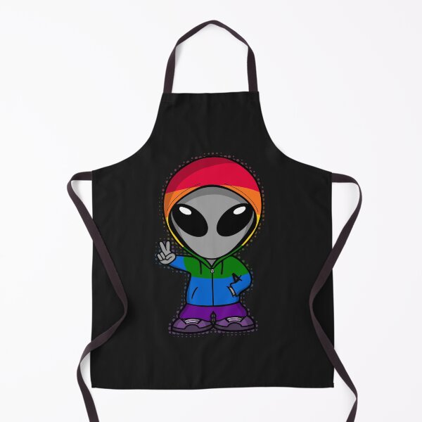 Item preview, Gray Space Alien LGBTQIA+ Pride Colors designed and sold by SpaceAlienTees.