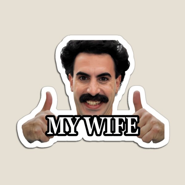 Vista previa del artículo con la obra «Borat mi esposa», diseñado y vendido por CocoonsMarisol.
