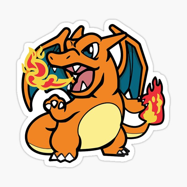 Pokemon Stickers -Mini Stickers-Fire Type-Mega Charizard X, Charmander and  more