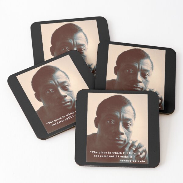 Item preview, James Baldwin portrait and quote The place in which I'll fit will not exist until I make it designed and sold by ColonGenerosit.