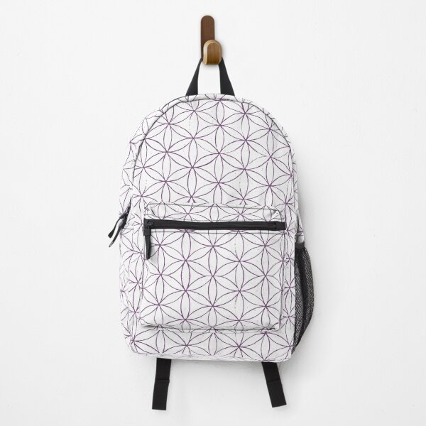 Artikelvorschau, Flower of Life Linocut Pattern - Snow + Plum entworfen und verkauft von Irene Estelle.