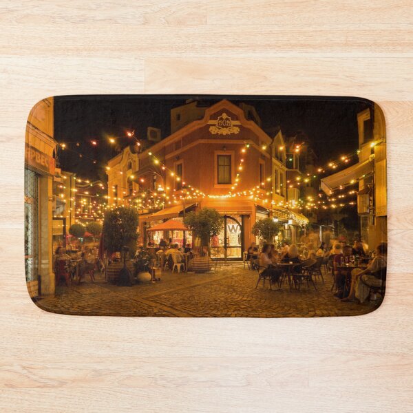 Item preview, Serving People since 1921 - Kapana Plovdiv Alfresco Restaurants at Night designed and sold by Georgia Mizuleva.