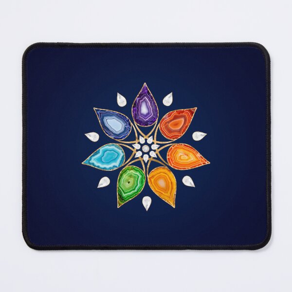 Item preview, Chakra Colors Geode Agate Flower designed and sold by k9printart.
