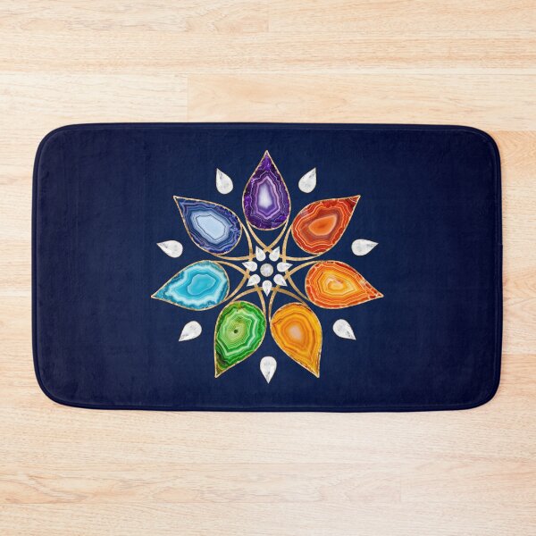 Item preview, Chakra Colors Geode Agate Flower designed and sold by k9printart.