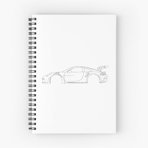 Item preview, Porsche 911 992 GT3RS detailed silhouette (black) designed and sold by VHXmedia.