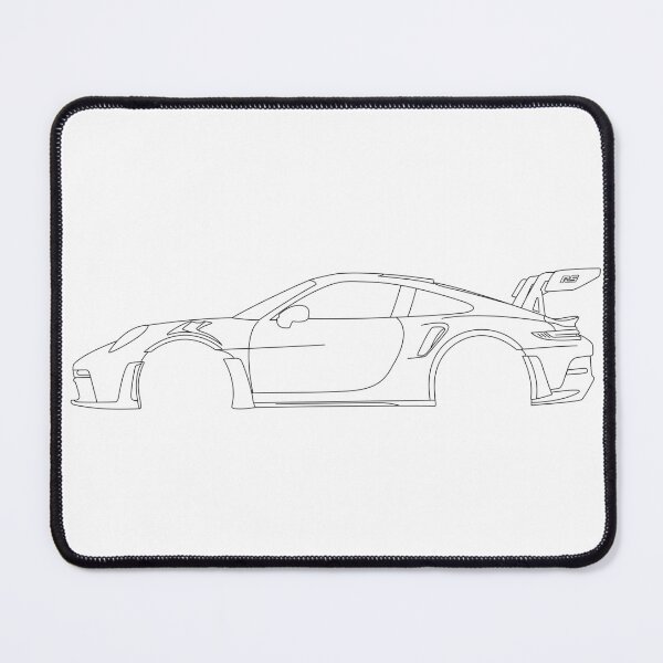 Item preview, Porsche 911 992 GT3RS detailed silhouette (black) designed and sold by VHXmedia.