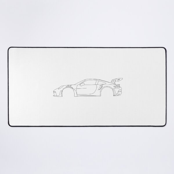 Item preview, Porsche 911 992 GT3RS detailed silhouette (black) designed and sold by VHXmedia.
