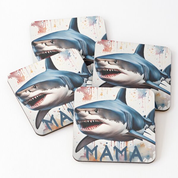 Item preview, Mama Shark Watercolor Stylish Scary designed and sold by al21ex.