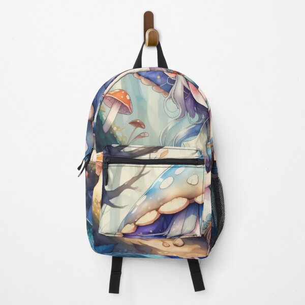 Item preview, Mushroom anime girl in magical forest designed and sold by Printsalotl.