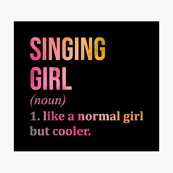 Item preview, Singing Girl Definition in Watercolor designed and sold by XCIV.