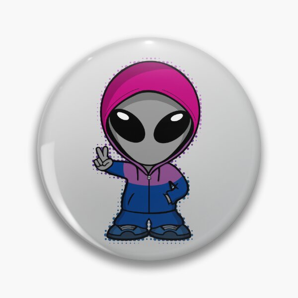 Artikelvorschau, Space Alien Bi Pride Farben entworfen und verkauft von SpaceAlienTees.